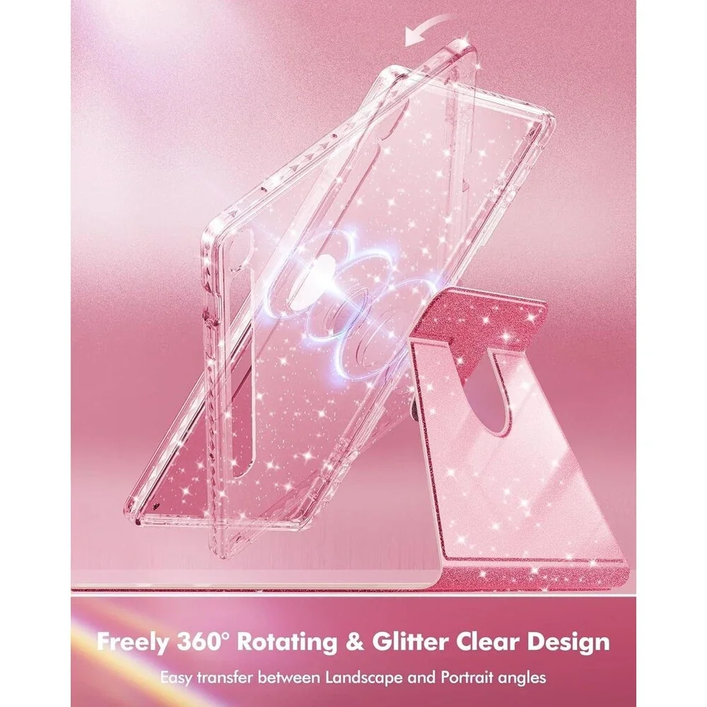Case for Samsung Galaxy Tab S10 Lite 10.9 Inch with S Pen Holder, Glitter Cover